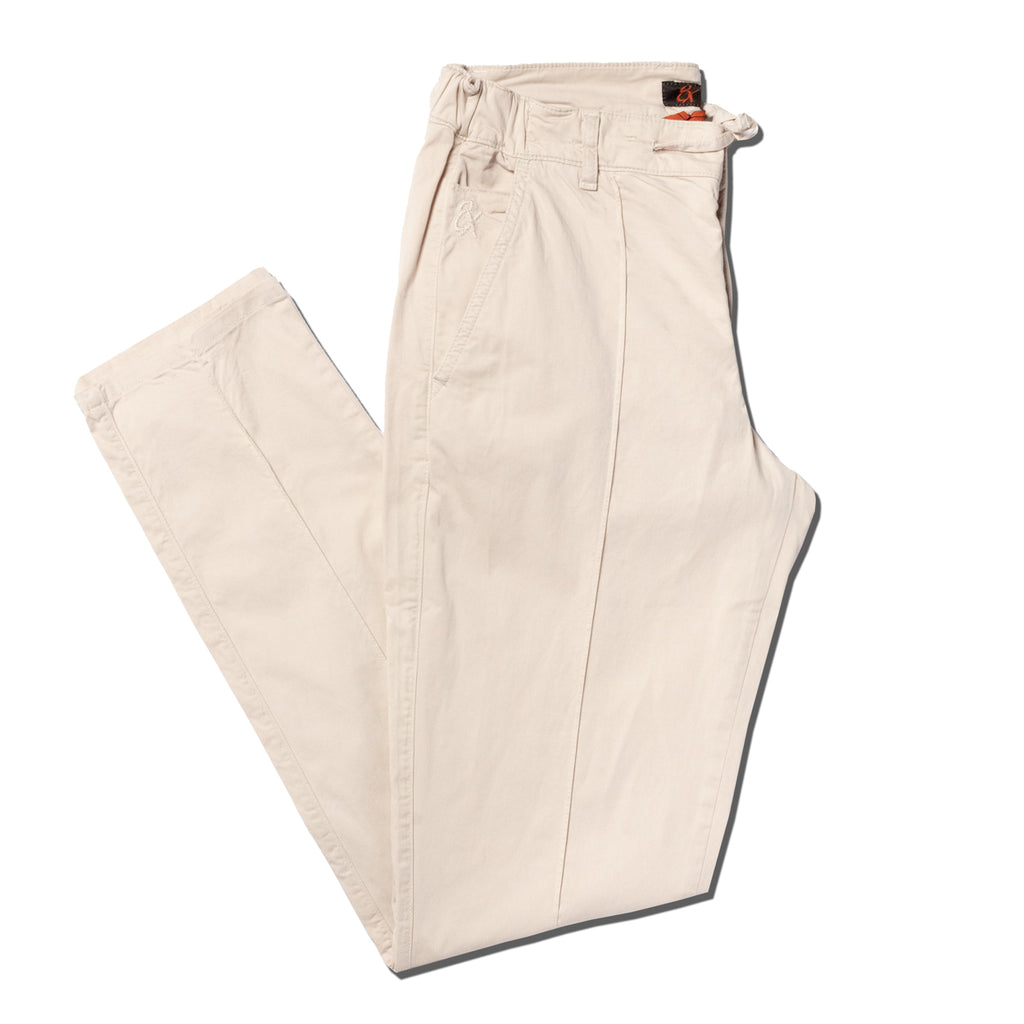 Chino Pants w/ Drawstring Waist - Staple Beige Chino Pants Eight-X   