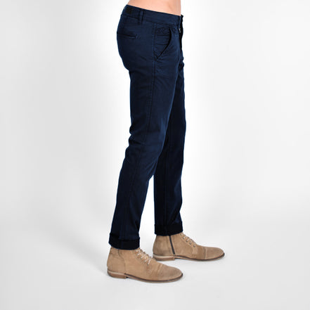 Slim Fit Chino Pants - Navy Chino Pants Eight-X   