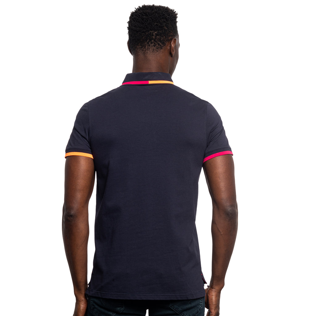 Monaco FROG Slim Fit Polo - Navy Knit Polos Eight-X   