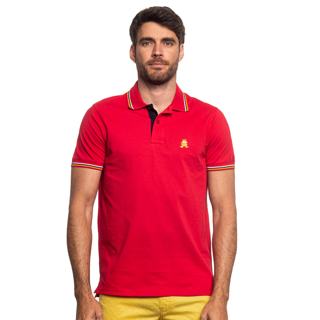 Corsica FROG Slim Fit Polo - Red Polos Eight-X   