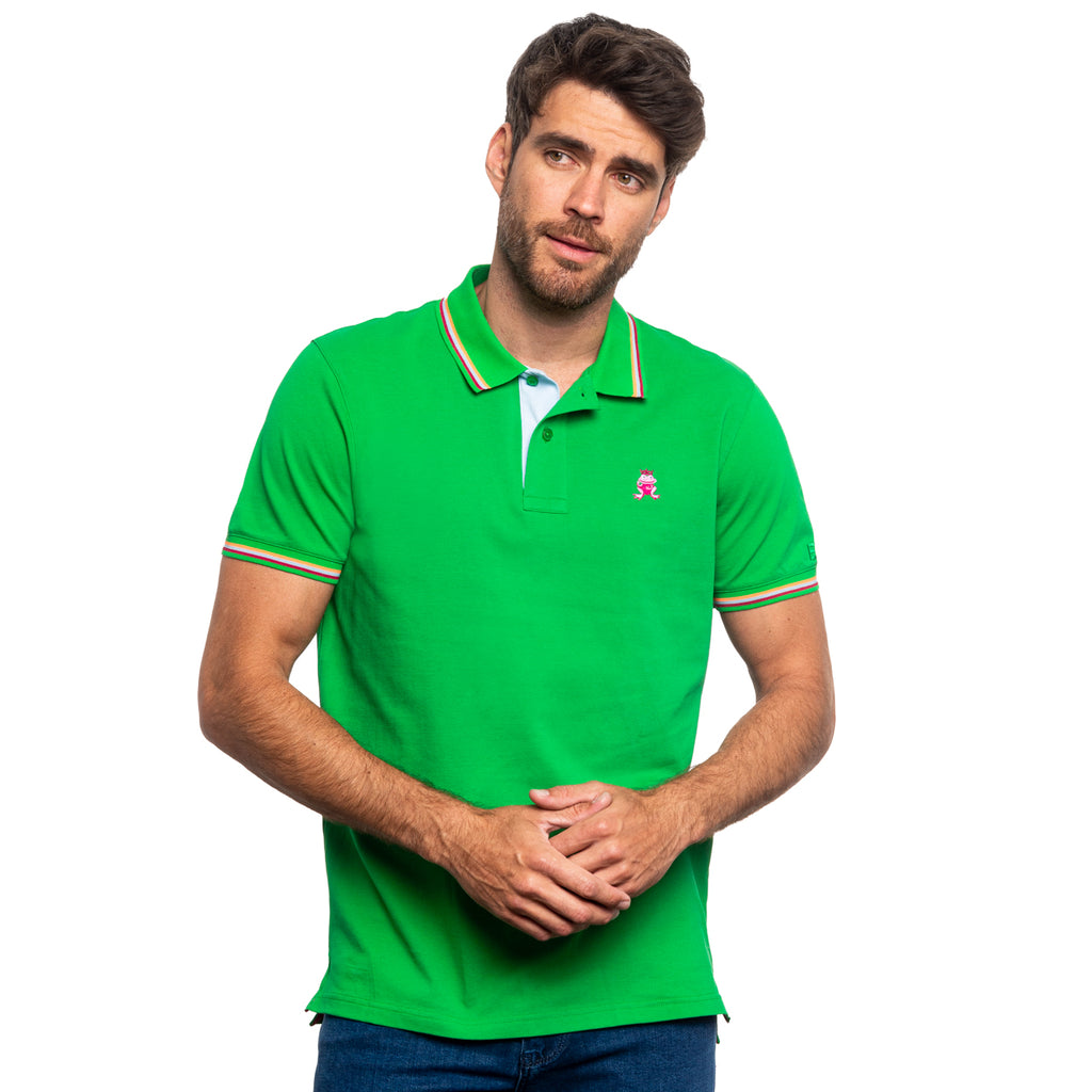 Corsica FROG Slim Fit Polo - Green Polos Eight-X   