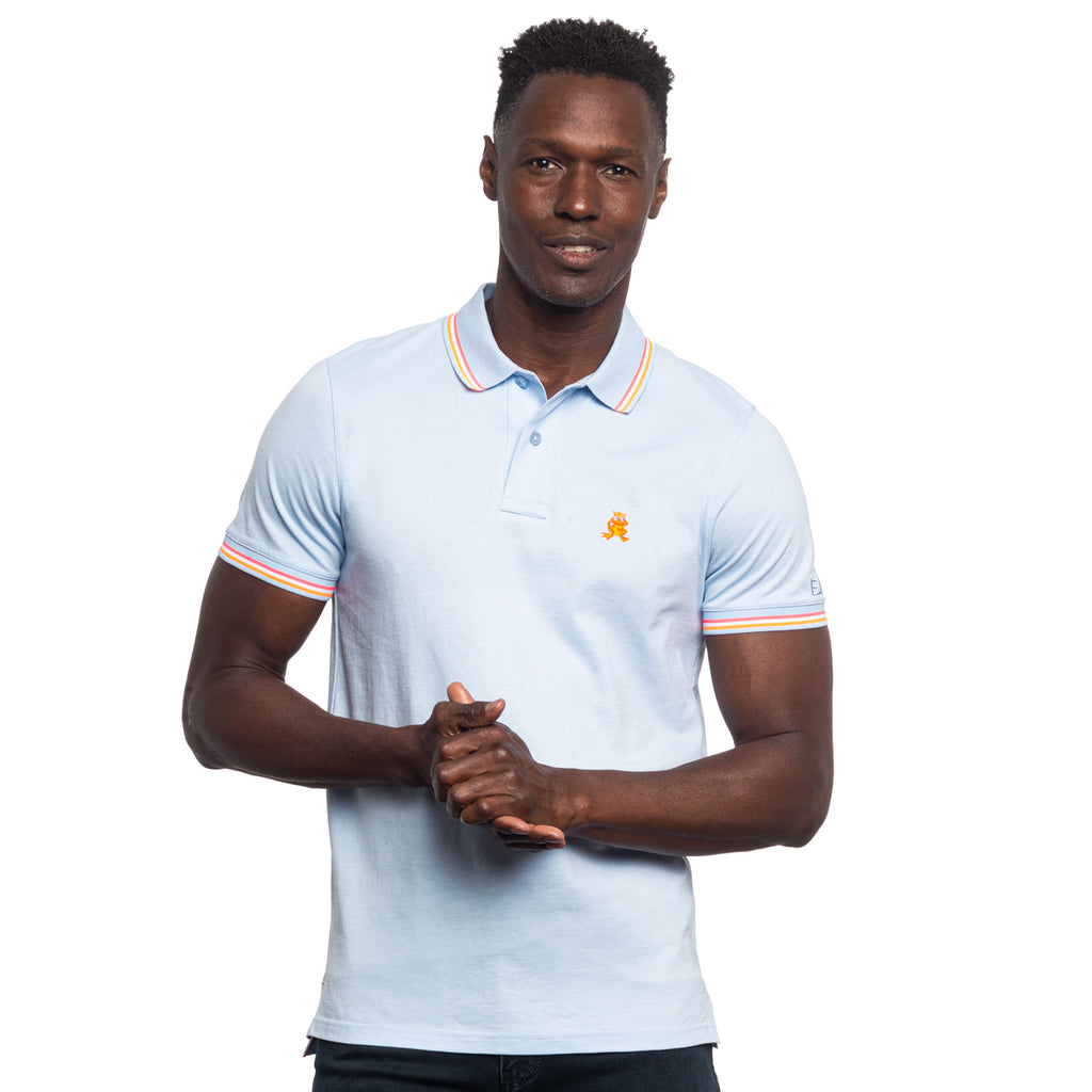 Corsica FROG Slim Fit Polo - Light Blue Polos Eight-X   