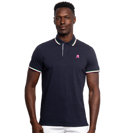 Corsica FROG Slim Fit Polo - Navy Polos Eight-X