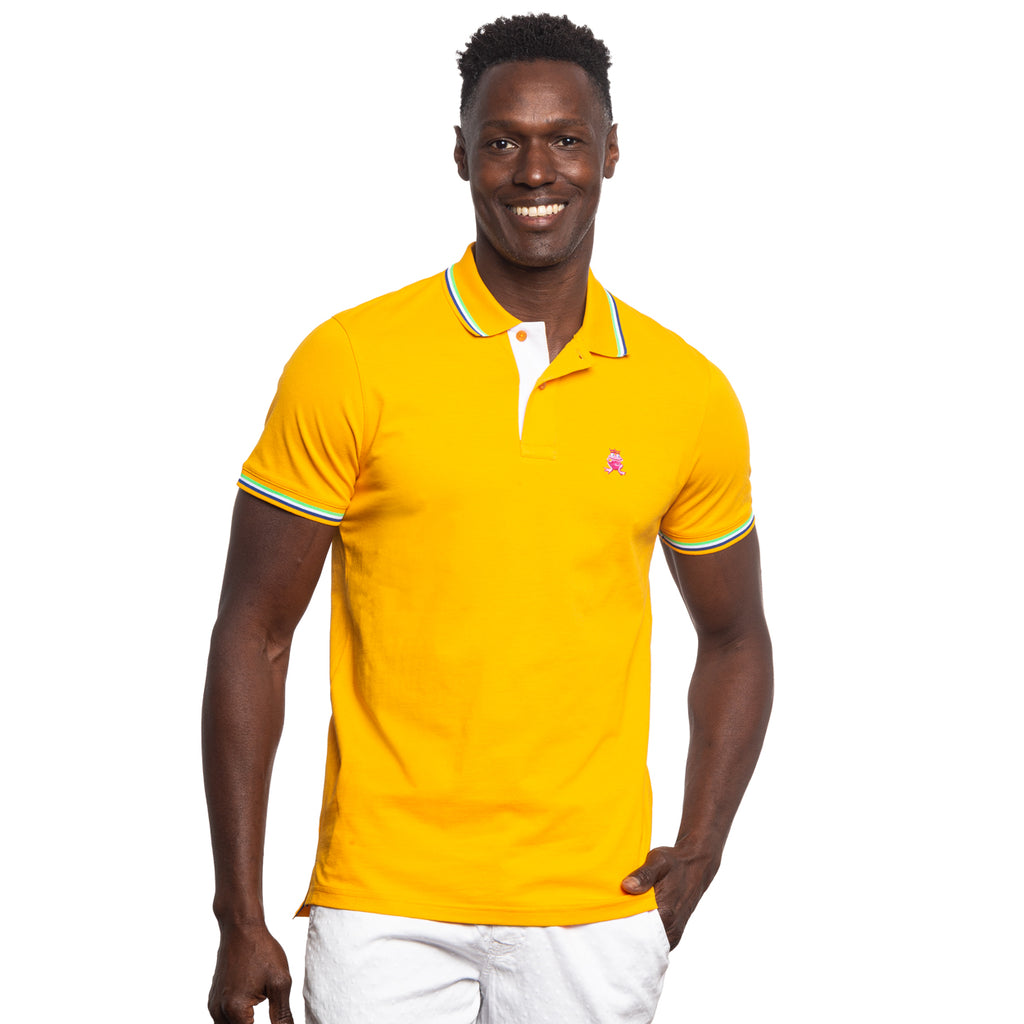 Corsica FROG Slim Fit Polo - Yellow Polos Eight-X   