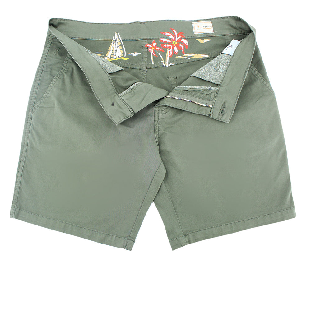 Olive Slim Fit Chino Shorts Chino Shorts Eight-X   