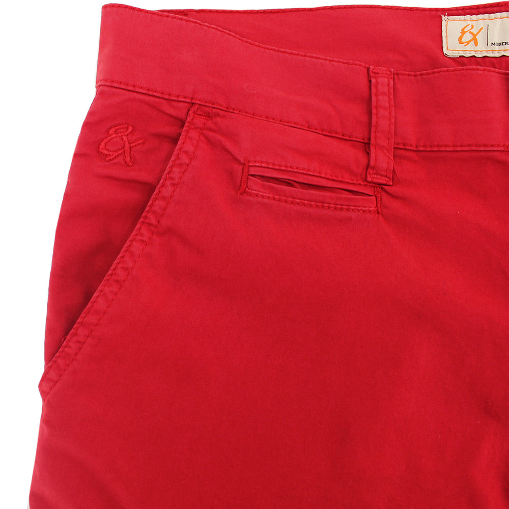 Red Slim Fit Chino Shorts Chino Shorts Eight-X   