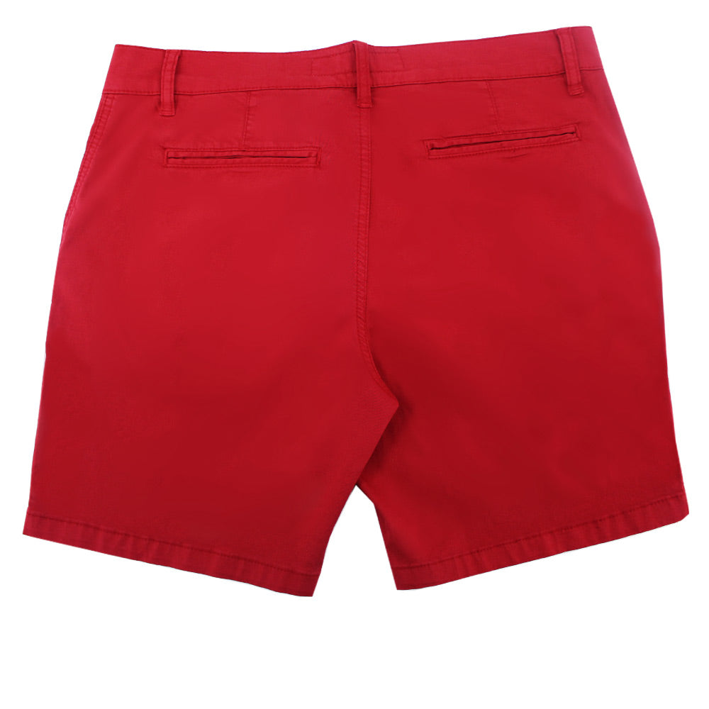 Red Slim Fit Chino Shorts Chino Shorts Eight-X   