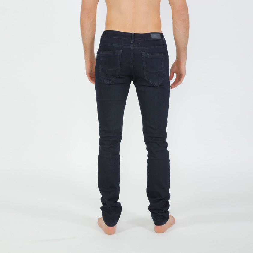 Eight-X | Designer Menswear | Slim Fit Dark Blue Jeans