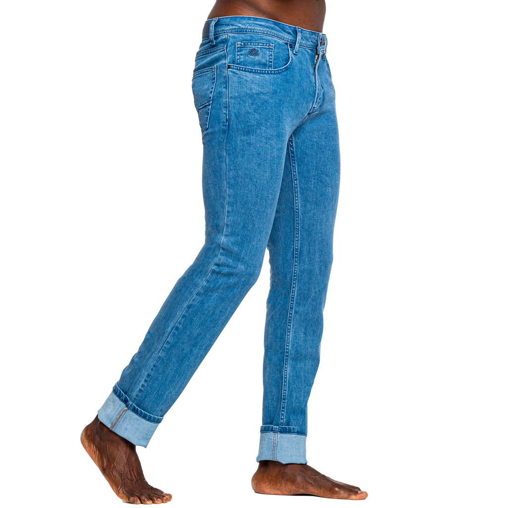 For the Forest Eco-Friendly Slim Fit Jeans - Blue Jeans EightX   