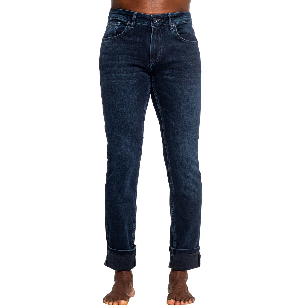 Navy Slim Fit Denim Jeans Jeans EightX   