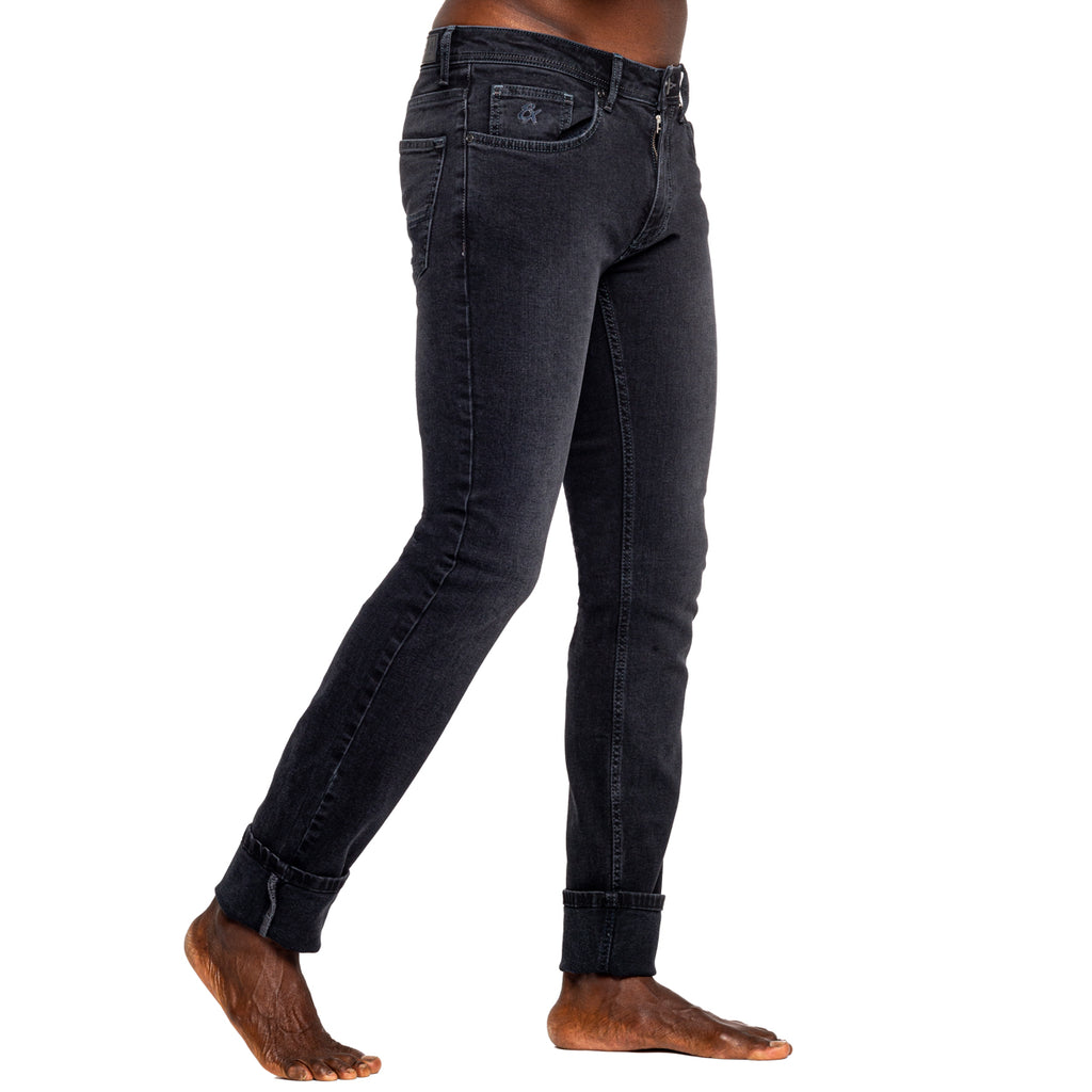 Black Slim Fit Denim Jeans Jeans EightX   