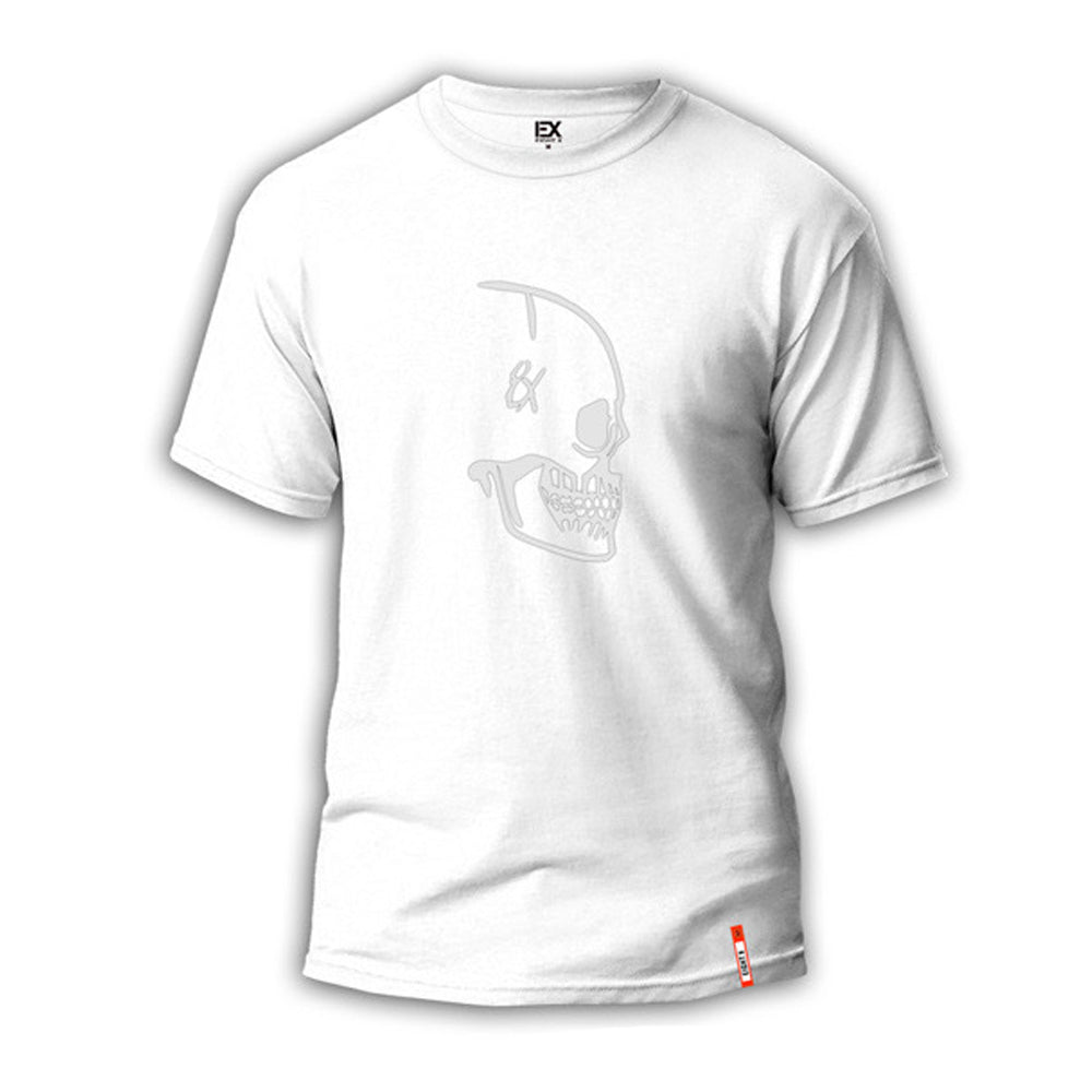 Low Profile Embroidered 8X Street T-Shirt - White Graphic T-Shirts Eight-X   