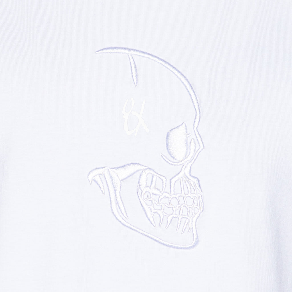 Low Profile Embroidered 8X Street T-Shirt - White Graphic T-Shirts Eight-X   