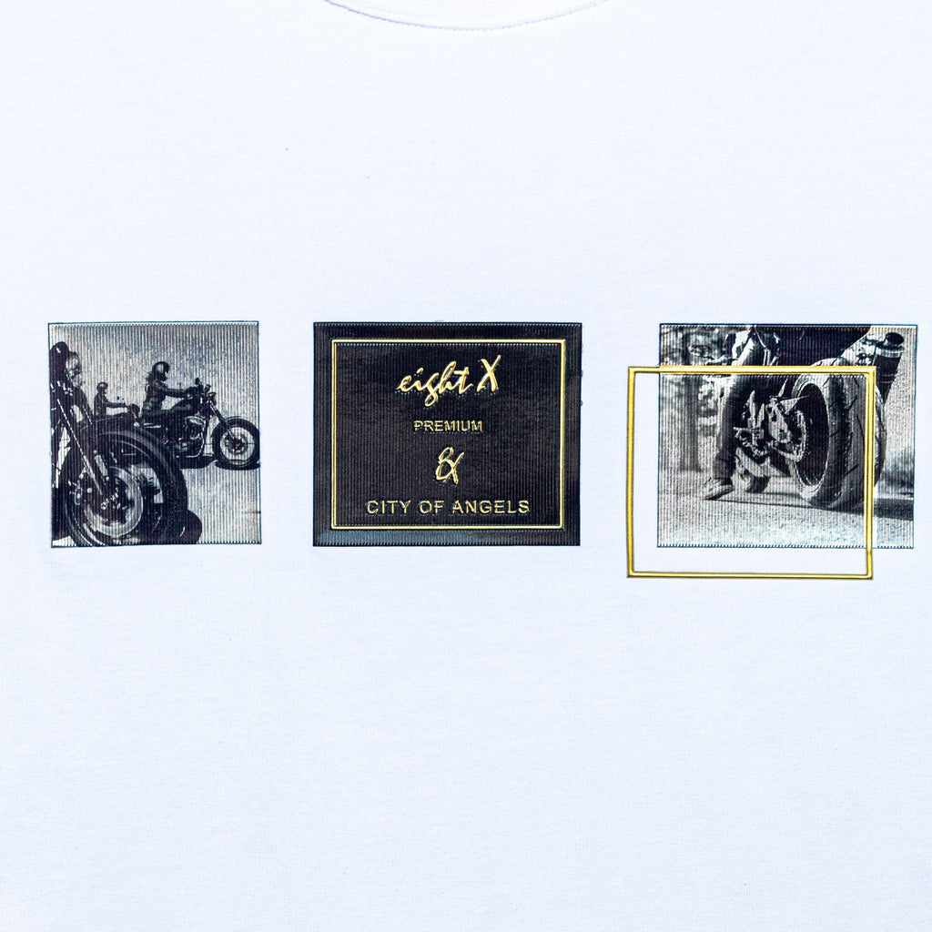 Steel Horse 8X Street T-Shirt - White Graphic T-Shirts Eight-X   