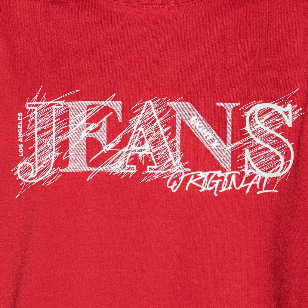 Jeans 8X Street T-Shirt - Red Graphic T-Shirts Eight-X   