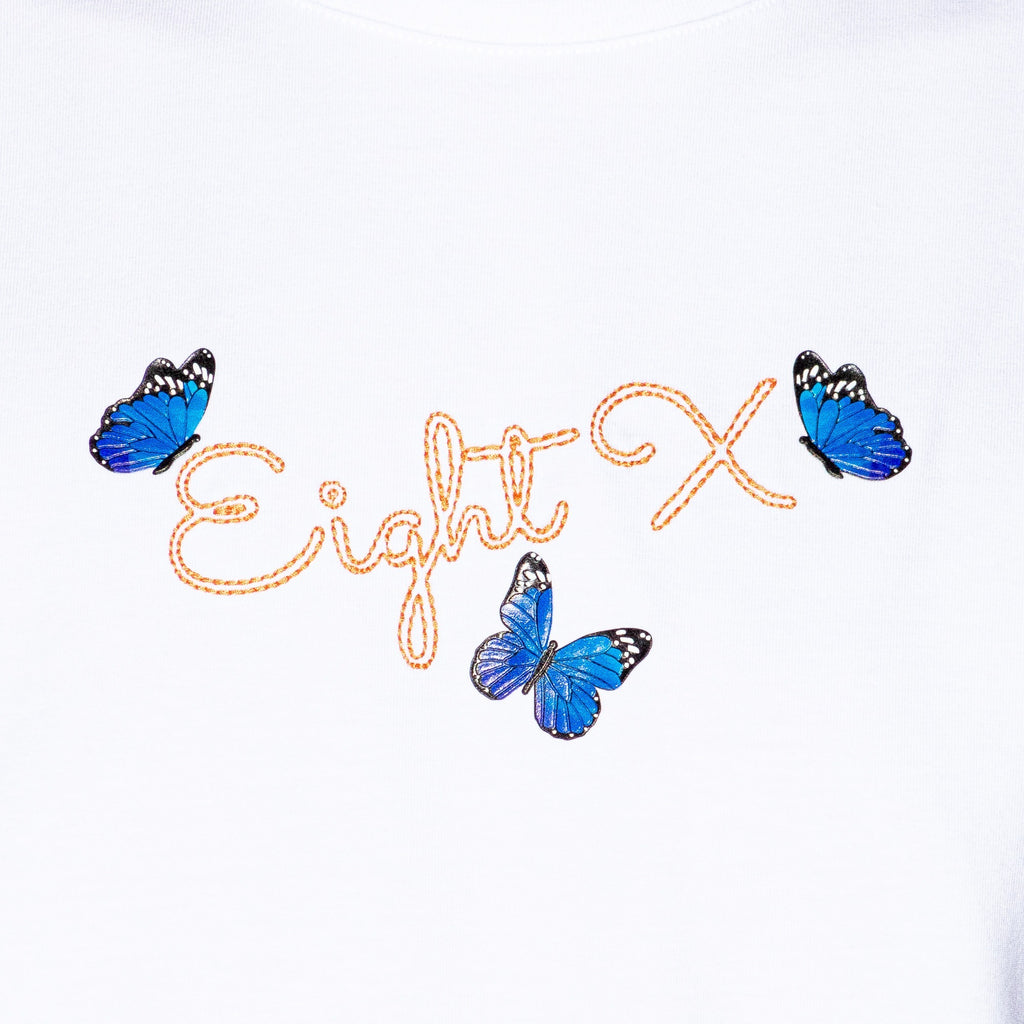 The Meadow 8X Street T-Shirt - White Graphic T-Shirts Eight-X   