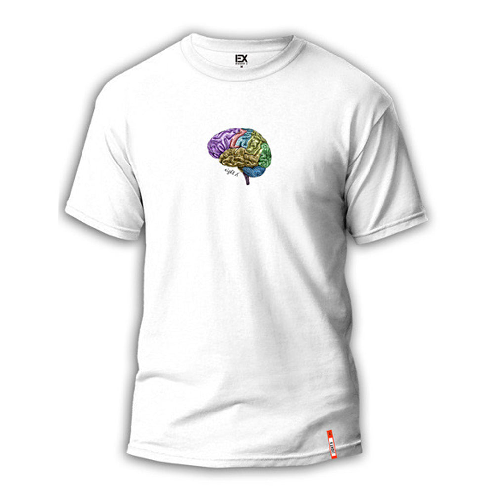 The Brain 8X Street T-Shirt - White Graphic T-Shirts Eight-X   