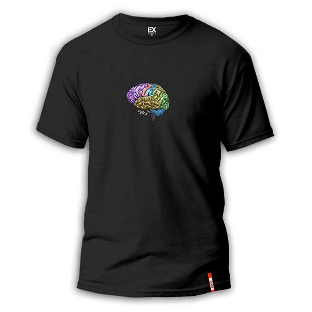 The Brain 8X Street T-Shirt - Black Graphic T-Shirts Eight-X   