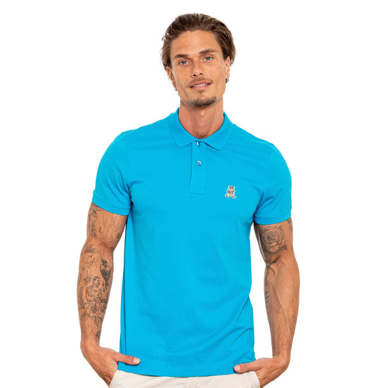 Cannes FROG Slim Fit Polo - Blue Polos Eight-X