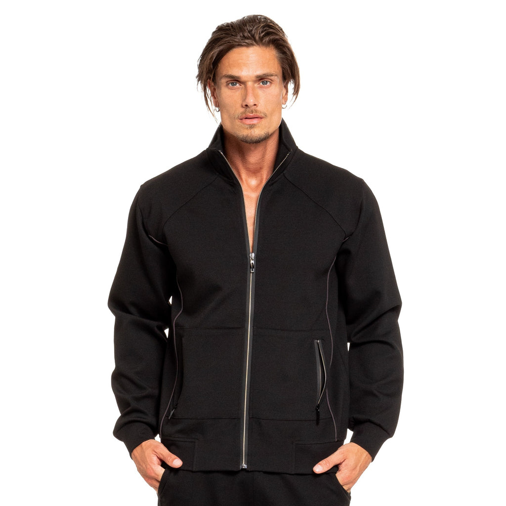 Full Zip Track Jacket - Black Jackets Eight-X   