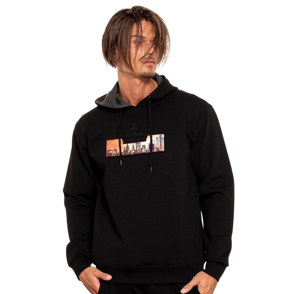 Crown City Hoodie - Black Sweatshirts Eight-X   