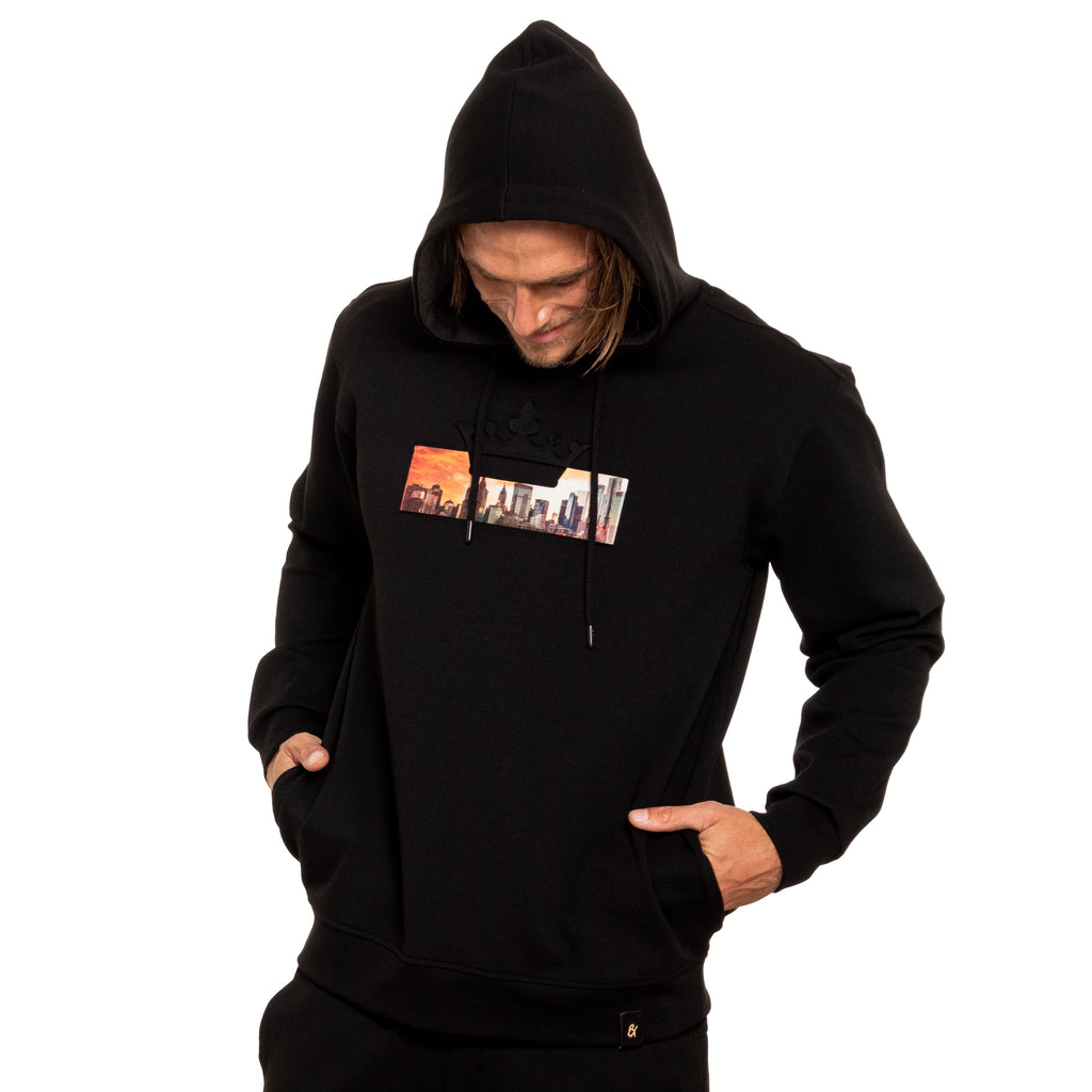 Crown City Hoodie - Black Sweatshirts Eight-X   