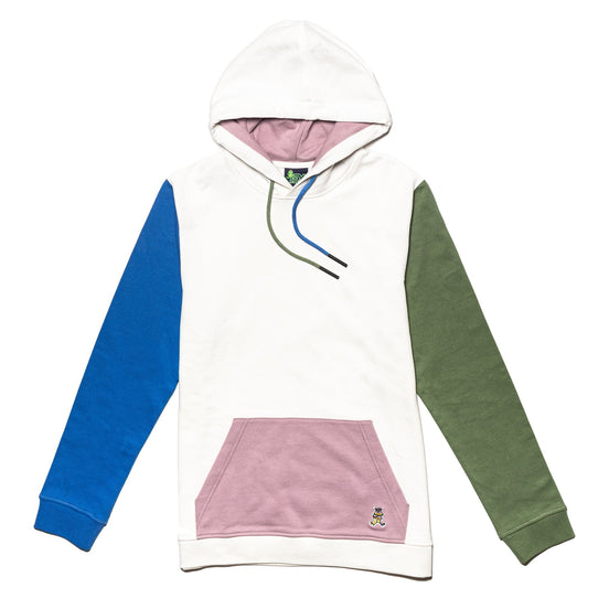 FROG Color Block Leisure Hoodie - White Sweatshirts Eight-X   