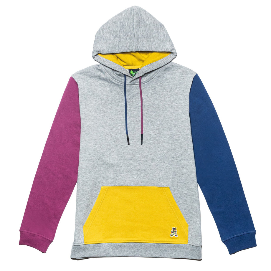 FROG Color Block Leisure Hoodie Grey