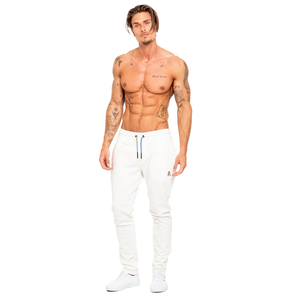 FROG Color Block Leisure Sweatpants - White Sweatpants Eight-X   