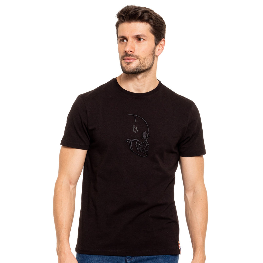 Low Profile Embroidered 8X Street T-Shirt - Black Graphic T-Shirts Eight-X BLACK S 