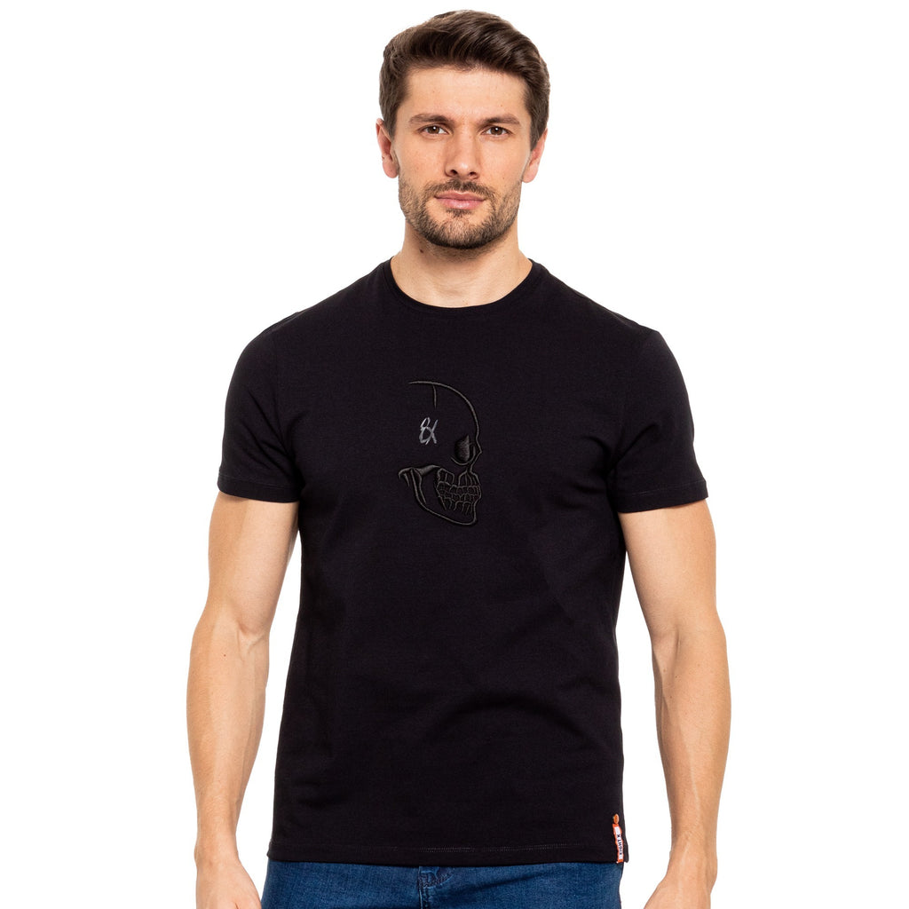 Low Profile Embroidered 8X Street T-Shirt - Navy Graphic T-Shirts Eight-X   