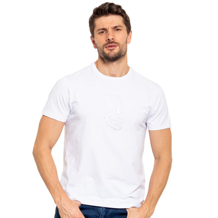 Low Profile Embroidered 8X Street T-Shirt - White Graphic T-Shirts Eight-X WHITE S