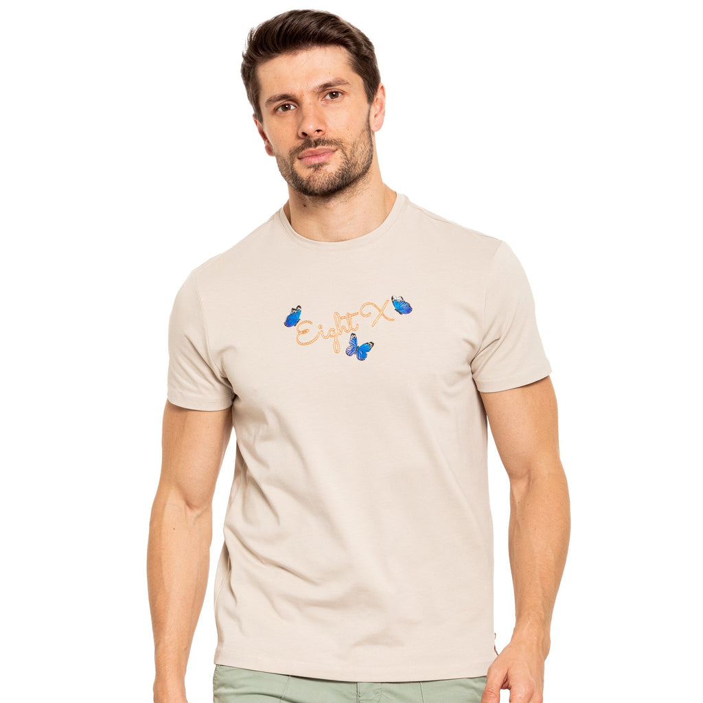 The Meadow 8X Street T-Shirt - Beige Graphic T-Shirts Eight-X BEIGE S 
