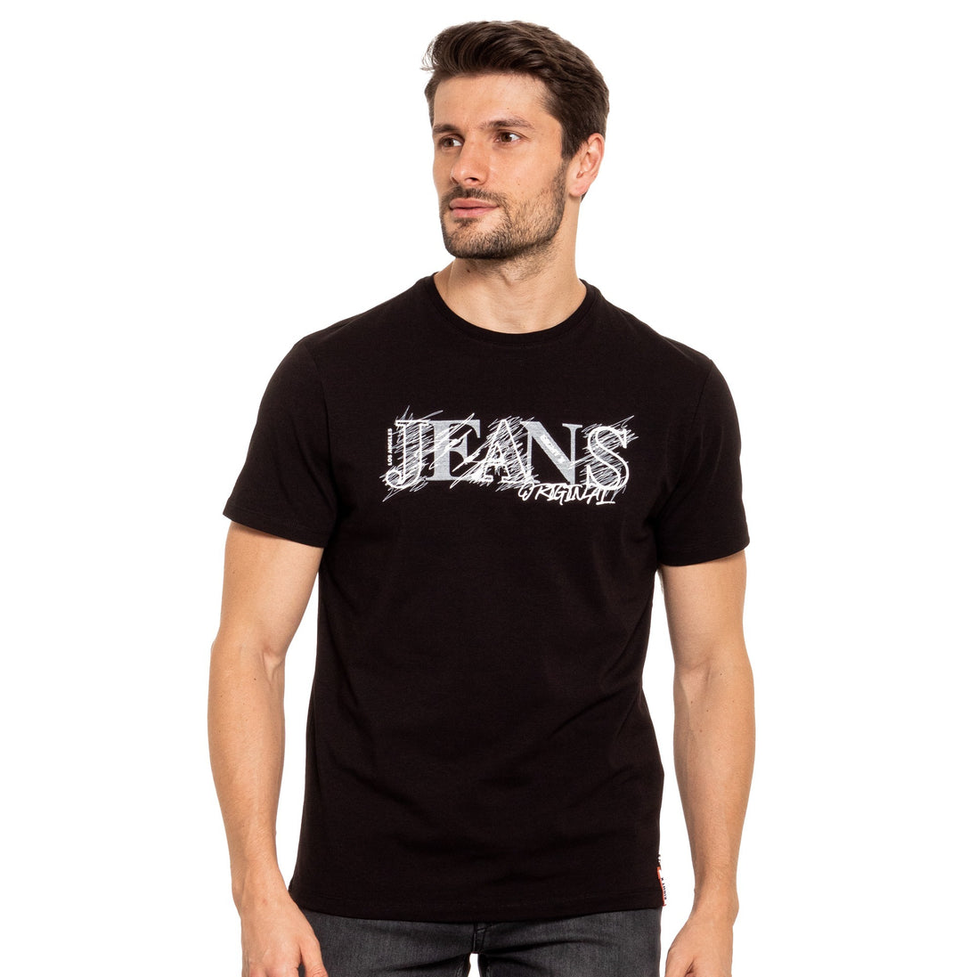Jeans 8X Street T-Shirt - Black Graphic T-Shirts Eight-X BLACK S