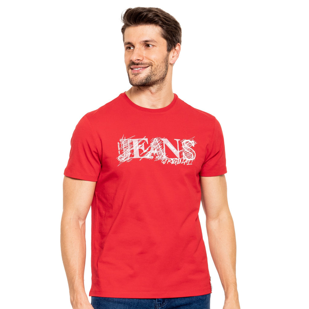 Jeans 8X Street T-Shirt - Red Graphic T-Shirts Eight-X RED S 