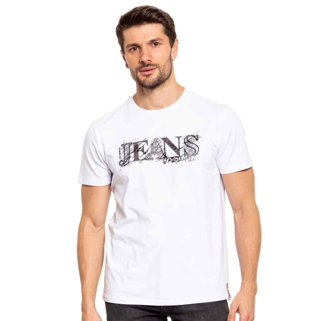 Jeans 8X Street T-Shirt - White Graphic T-Shirts Eight-X WHITE S 
