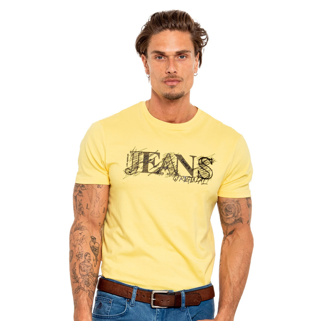 Jeans 8X Street T-Shirt - Yellow Graphic T-Shirts Eight-X YELLOW S 