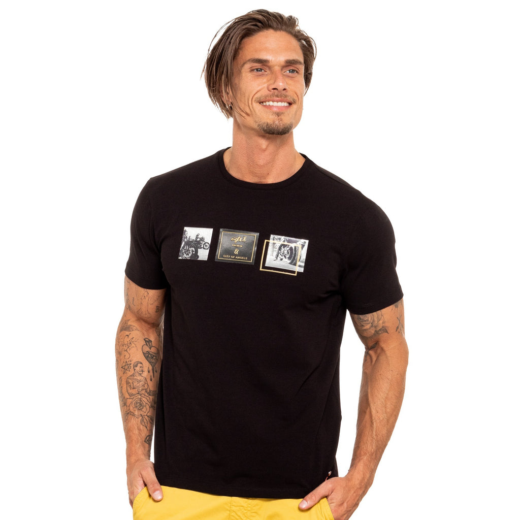Steel Horse 8X Street T-Shirt - Black Graphic T-Shirts Eight-X BLACK S 