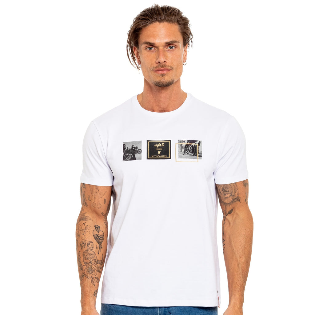 Steel Horse 8X Street T-Shirt - White Graphic T-Shirts Eight-X WHITE S 