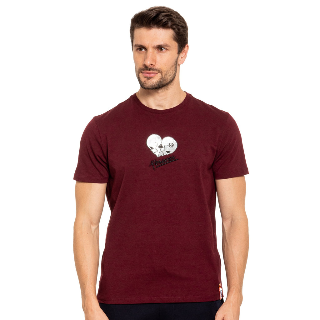 Immortal 8X Street T-Shirt - Burgundy Graphic T-Shirts Eight-X RED S 