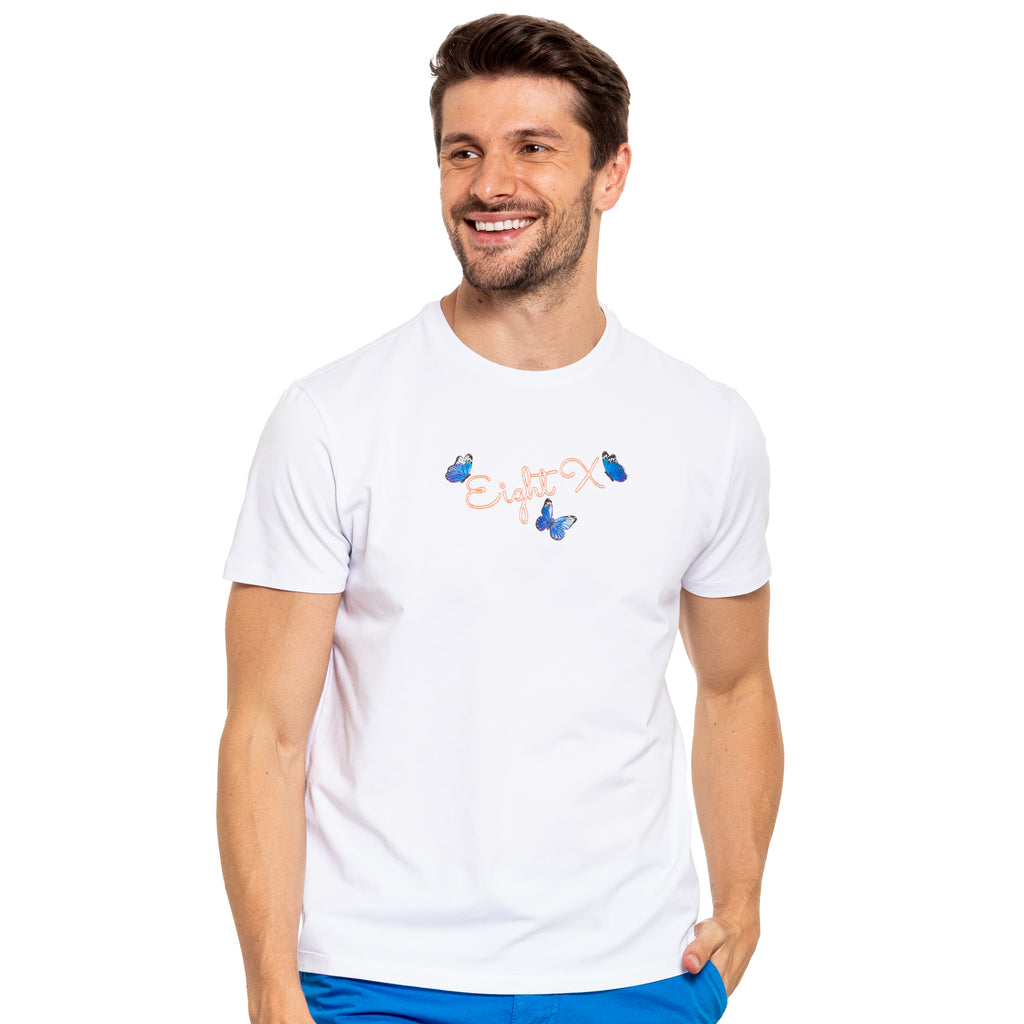 The Meadow 8X Street T-Shirt - White Graphic T-Shirts Eight-X WHITE S 