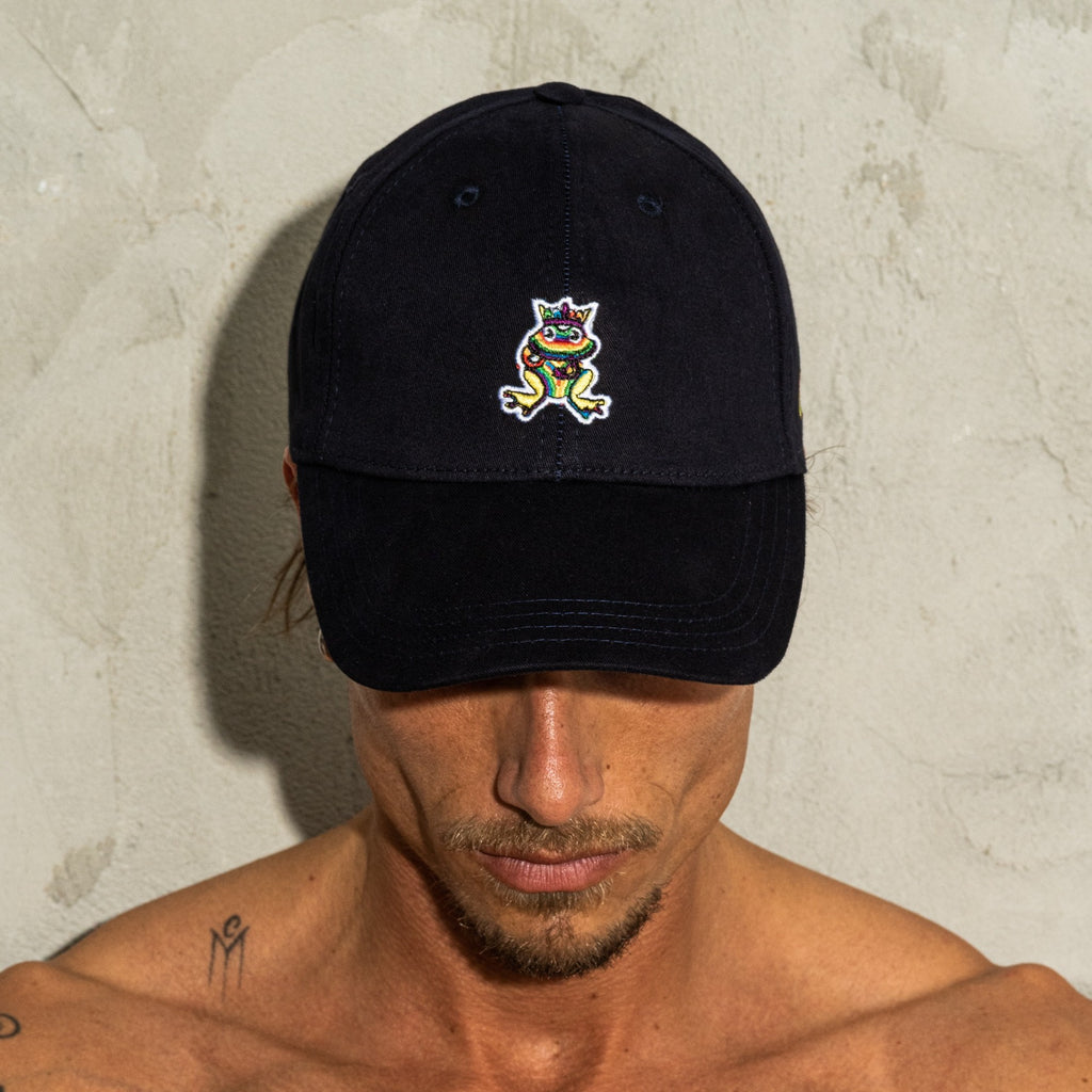 FROG Logo Hat - Navy/Rainbow Frog  Eight-X   