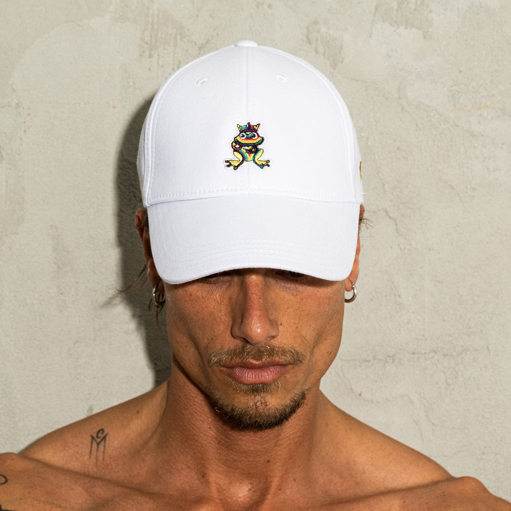 FROG Logo Hat - White/Rainbow Frog  Eight-X   