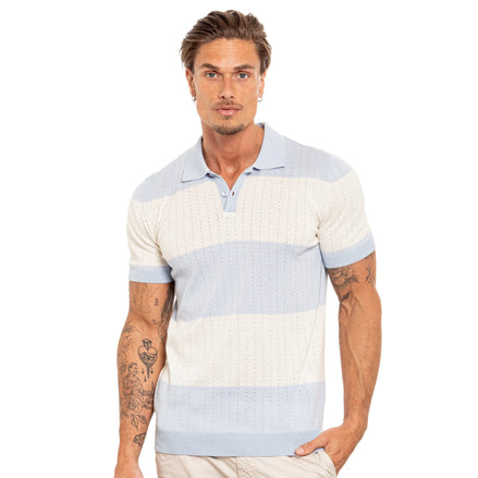 Gondola Knit Polo - Light Blue Polos Eight-X LIGHT BLUE S