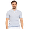 Cable Knit Shirt - Light Blue Knit Polos Eight-X   