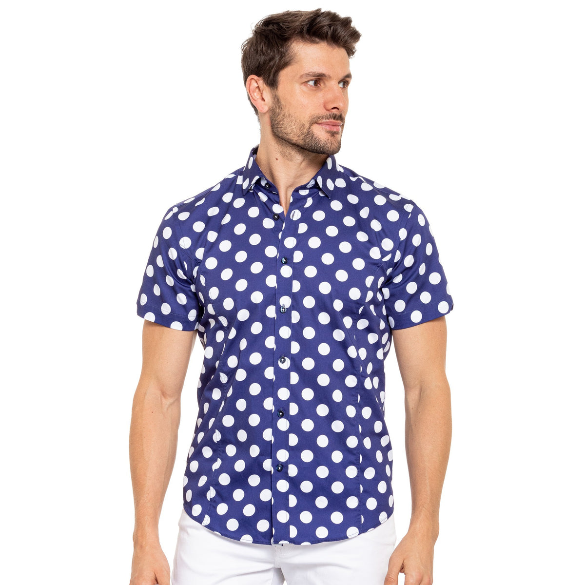 I Love Lucy Short Sleeve Button Down Shirt Short Sleeve Eight-X NAVY S