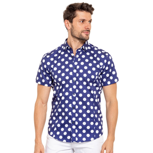 I Love Lucy Short Sleeve Button Down Shirt Short Sleeve Eight-X NAVY S