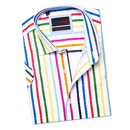 Wet Paint Short Sleeve Button Down Shirt Short Sleeve Eight-X