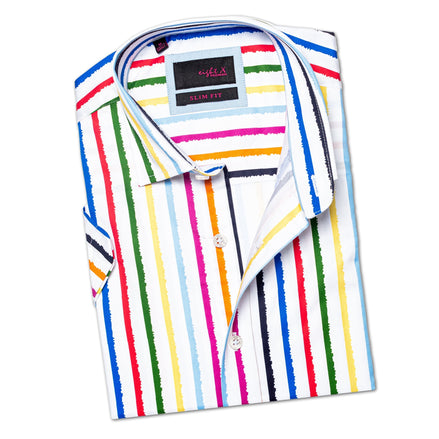 Wet Paint Short Sleeve Button Down Shirt Short Sleeve Eight-X