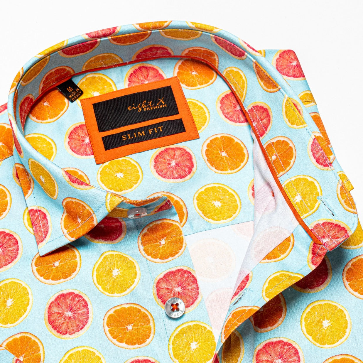 Citrus Squeeze Short Sleeve Button Down Shirt Short Sleeve Eight-X